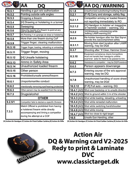 DQ & Warning 2025 ACTION AIR V2